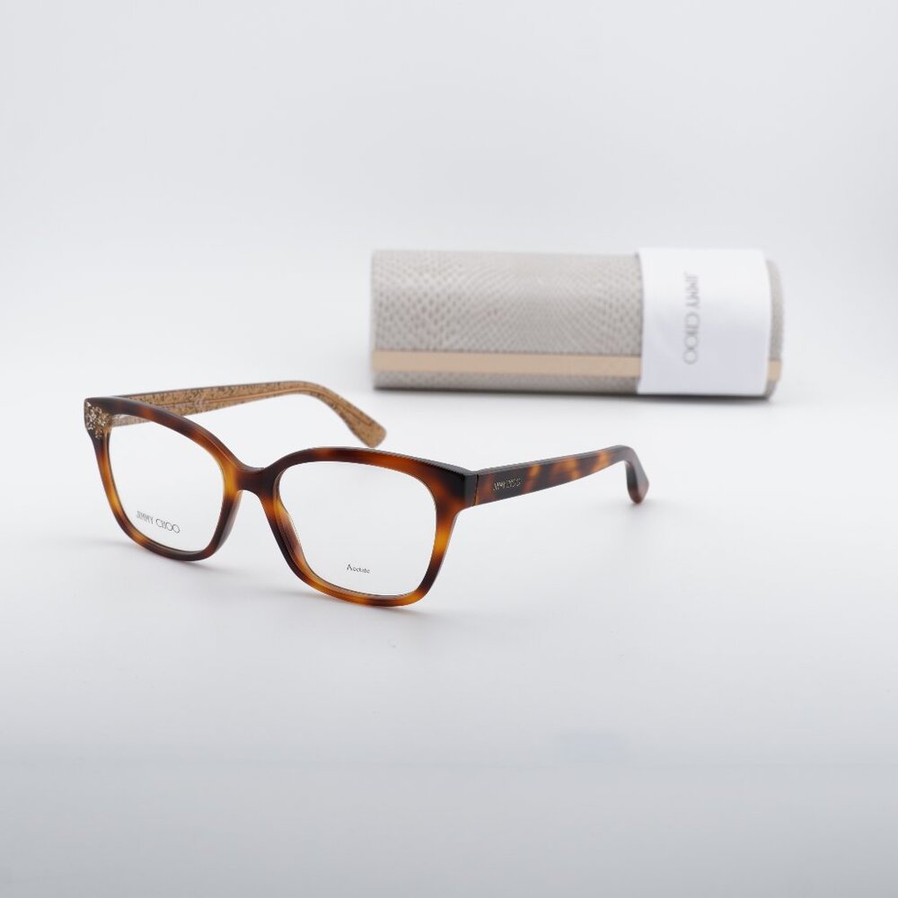 Jimmy Choo JC150 0Q9W 00 Square Eyeglasses - Havana 52mm
